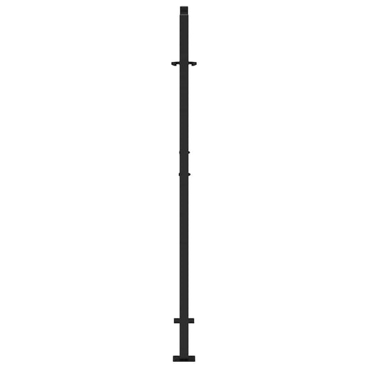 Hageport svart 100x150 cm stålbladdesign