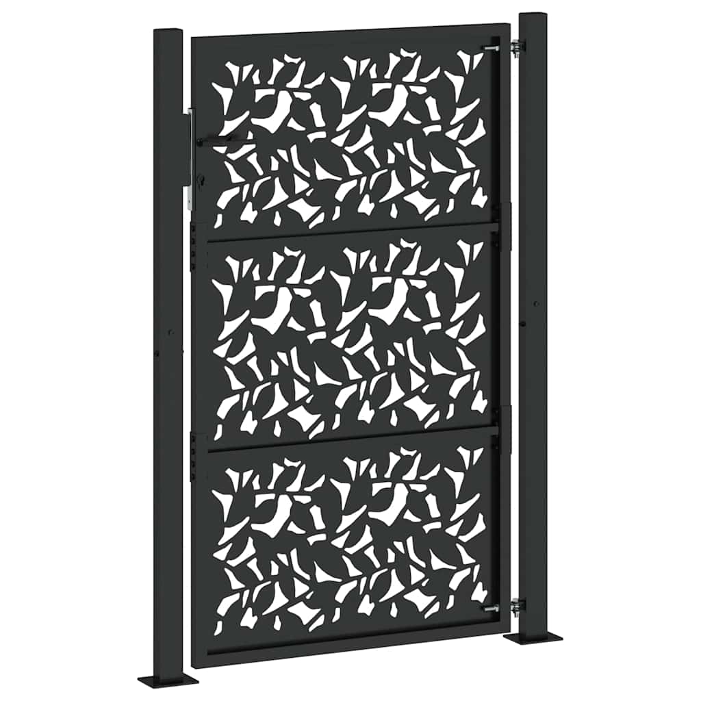 Hageport svart 100x150 cm stålbladdesign