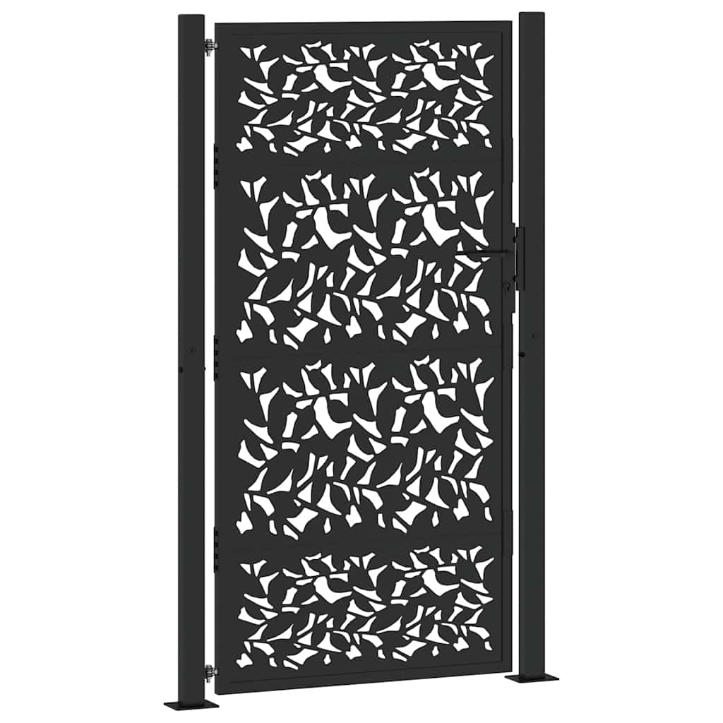 Hageport svart 100x175 cm stålbladdesign
