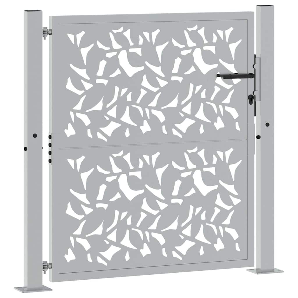 Hageport 100x100 cm værbestandig stålbladdesign
