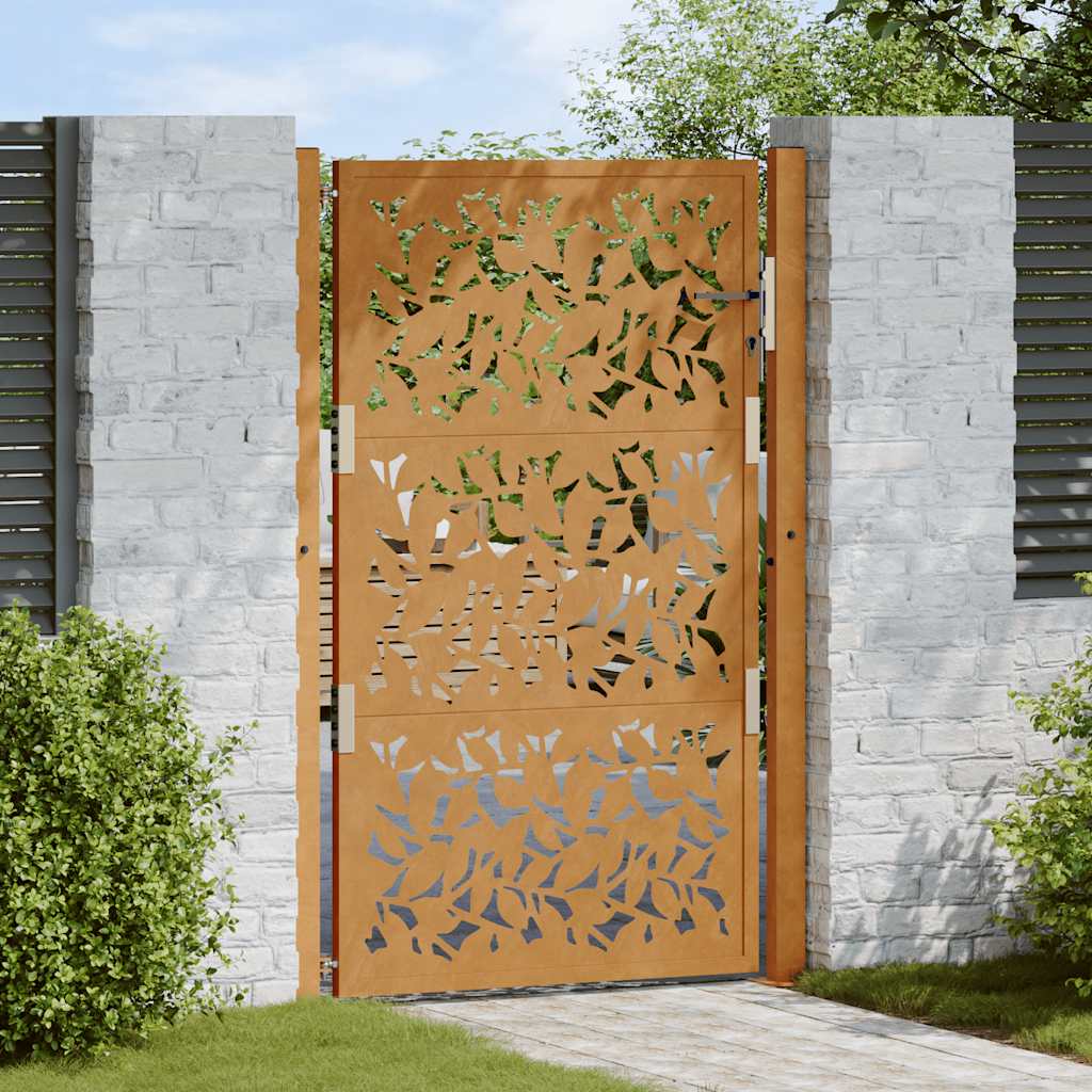 Hageport 100x150 cm værbestandig stålbladdesign