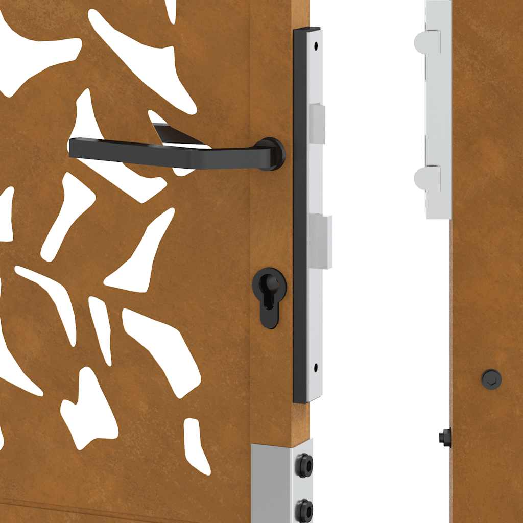 Hageport 100x175 cm værbestandig stålbladdesign