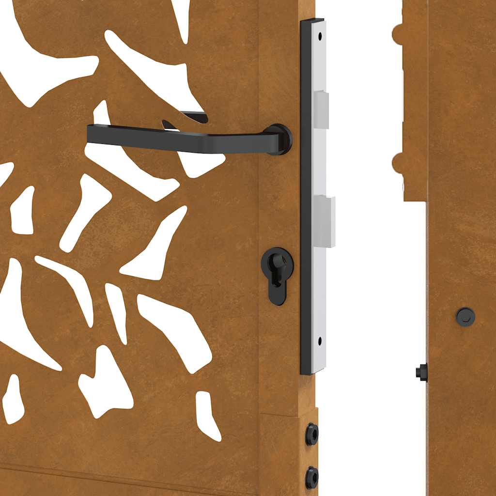 Hageport 100x200 cm værbestandig stålbladdesign