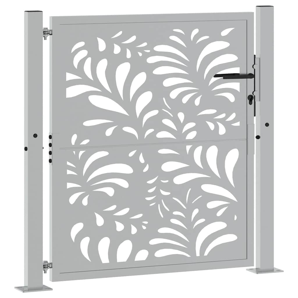 Hageport 100x100 cm værbestandig stålbølgedesign vidaXL