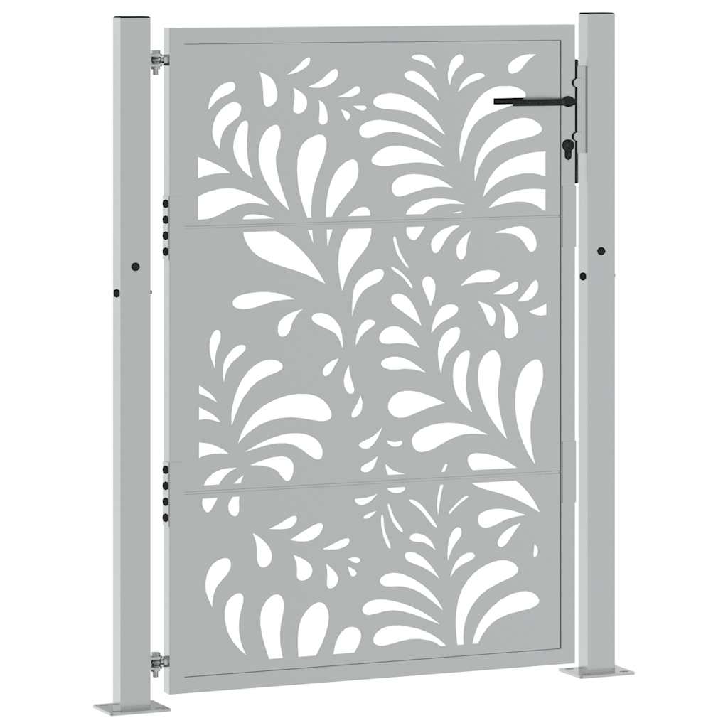 Hageport 100x125 cm værbestandig stålbølgedesign