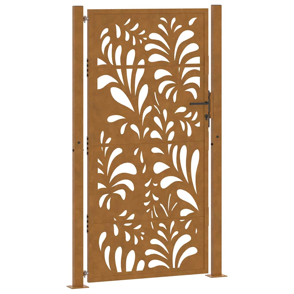 Hageport 100x175 cm værbestandig stålbølgedesign vidaXL