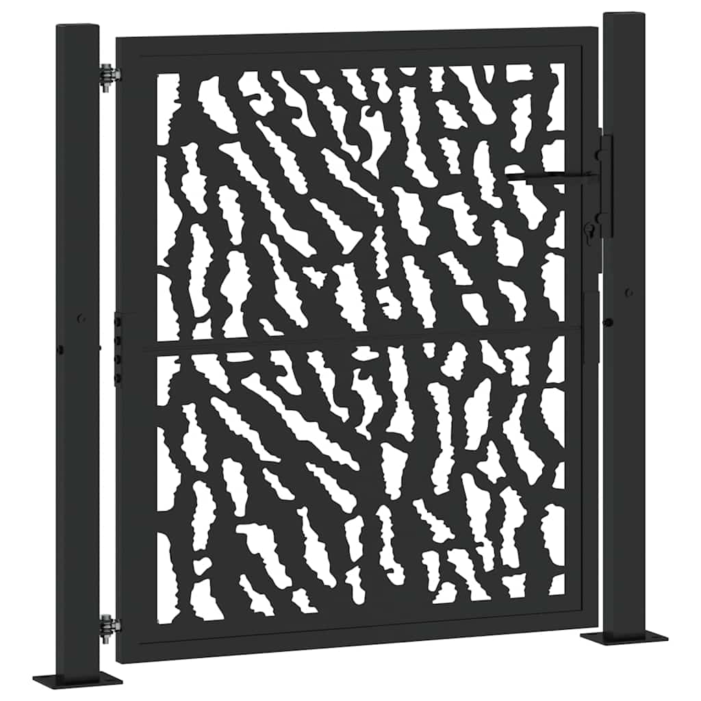 Hageport svart 100x100 cm stålspordesign