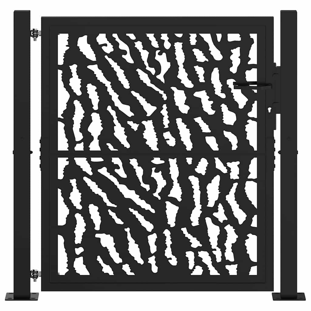 Hageport svart 100x100 cm stålspordesign