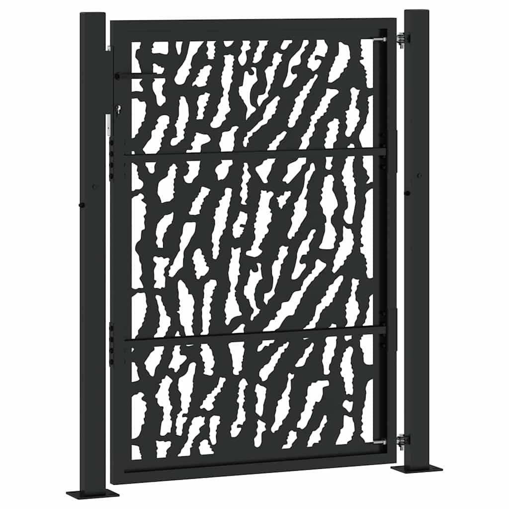 Hageport svart 100x125 cm stålspordesign