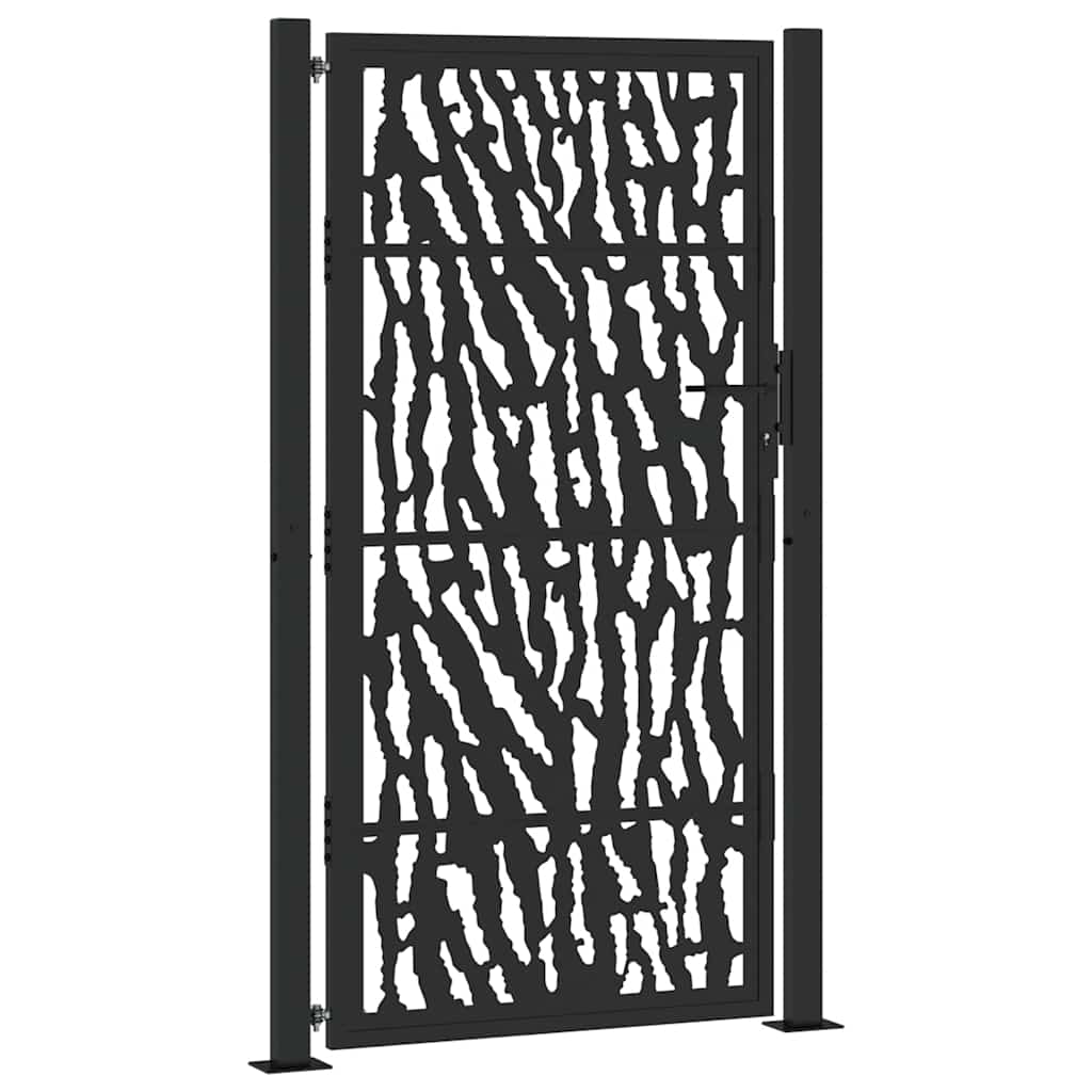 Hageport svart 100x175 cm stålspordesign