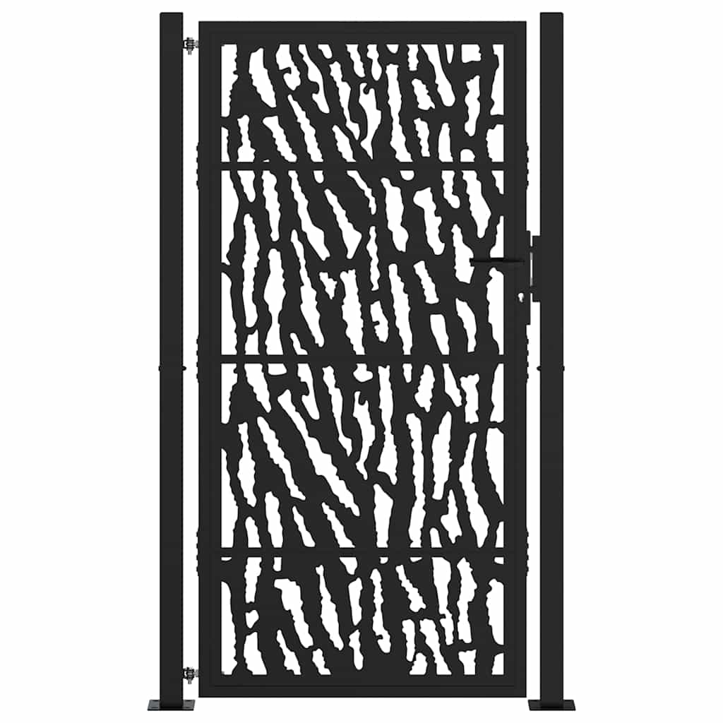 Hageport svart 100x175 cm stålspordesign
