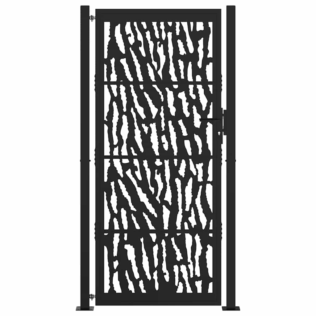 Hageport svart 100x200 cm stålspordesign