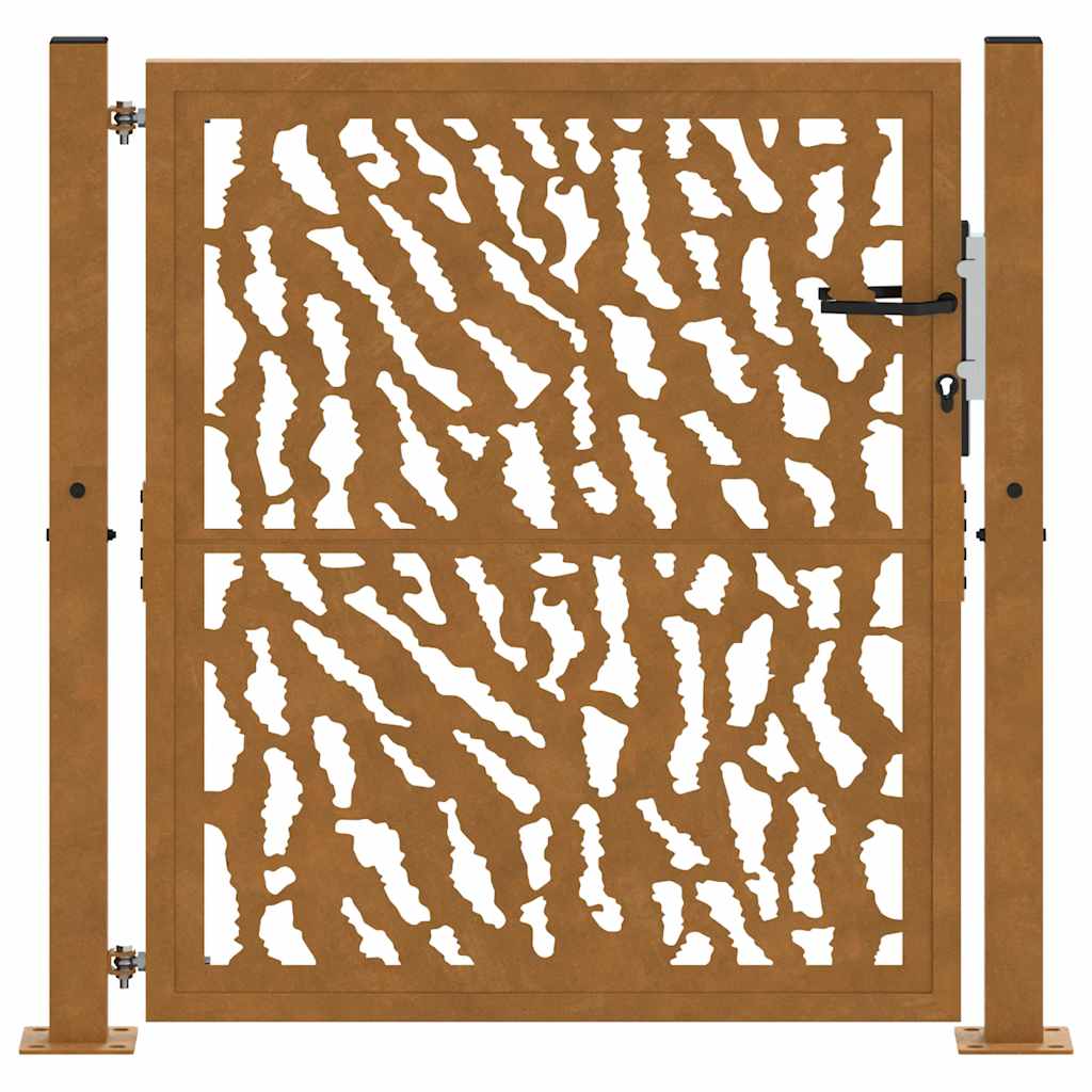 Hageport 100x100 cm værbestandig stålspordesign