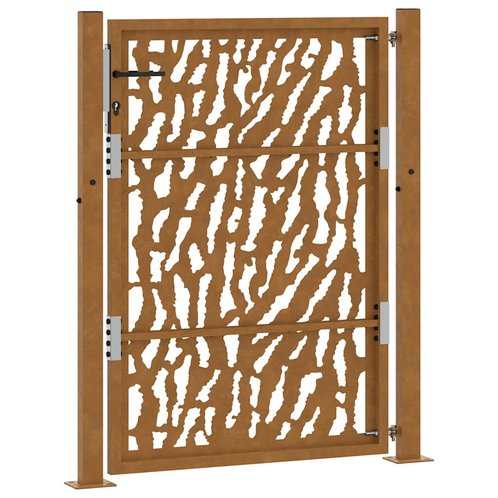 Hageport 100x125 cm værbestandig stålspordesign