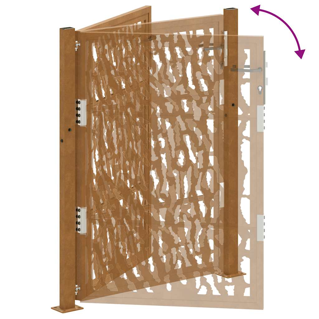 Hageport 100x125 cm værbestandig stålspordesign