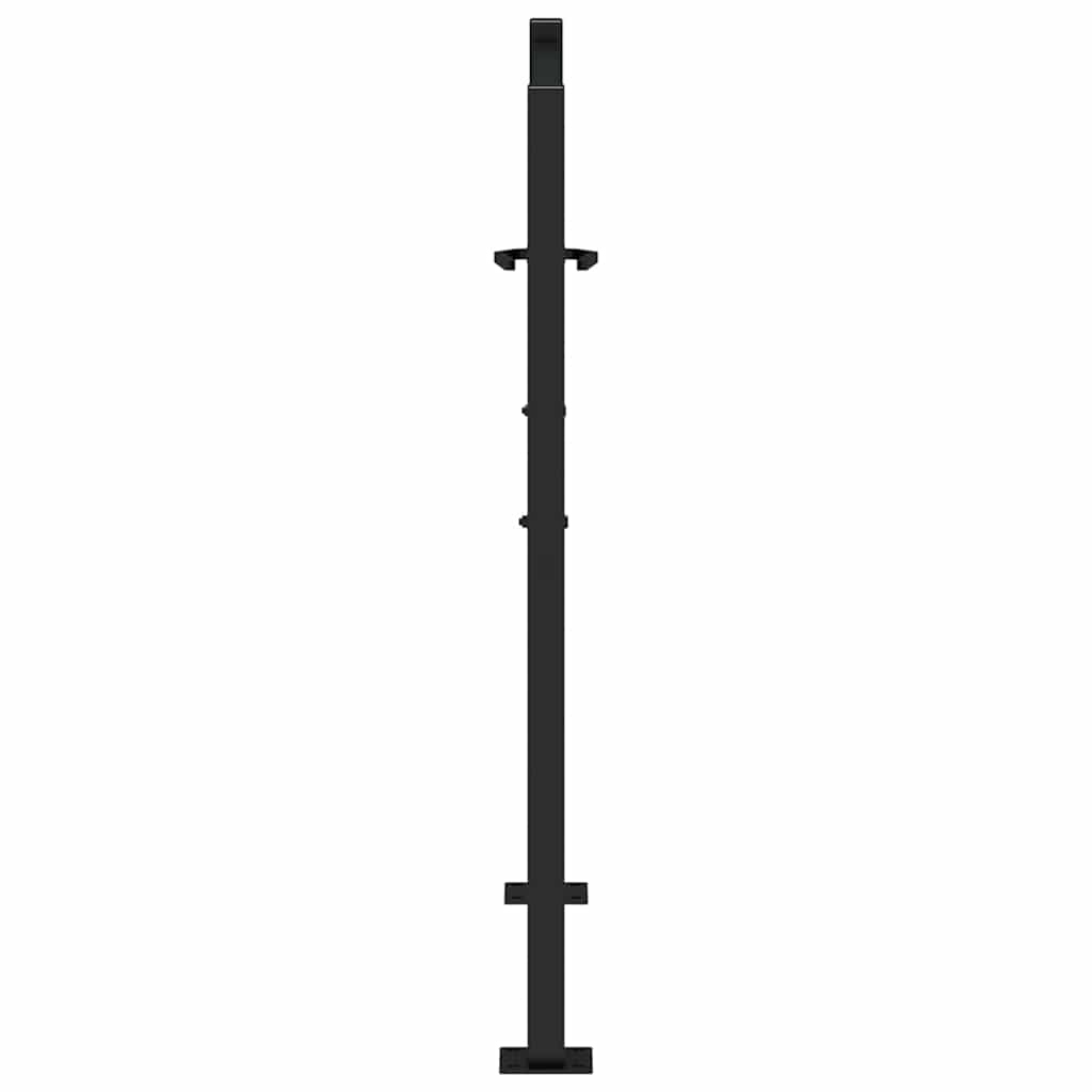 Hageport svart 100x100 cm stål flammedesign