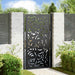 Hageport svart 100x175 cm stål flammedesign