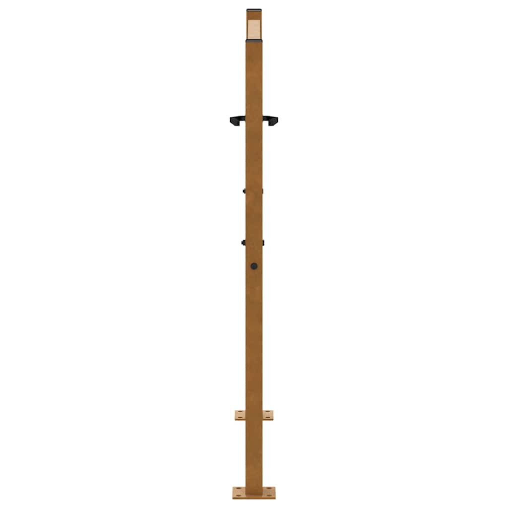 Hageport 100x100 cm værbestandig stål flammedesign