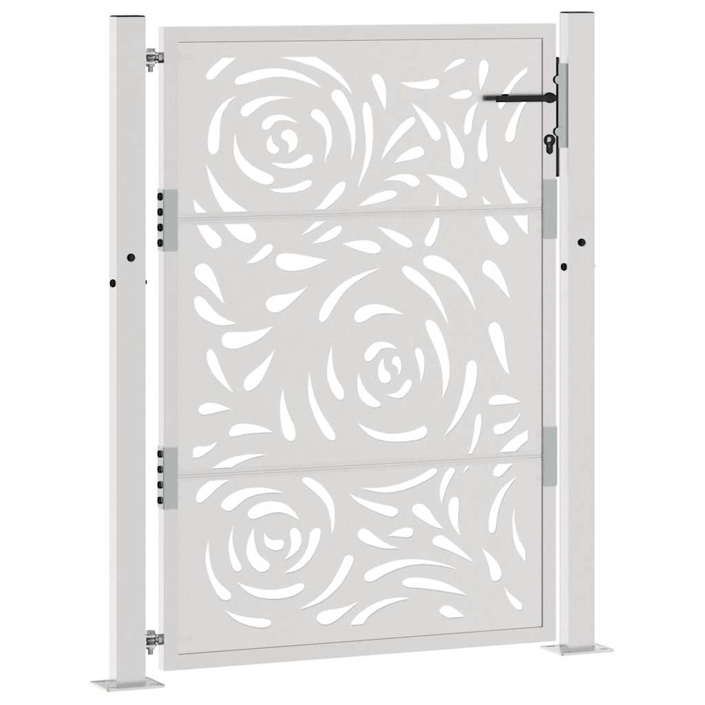 Hageport 100x125 cm værbestandig stål flammedesign