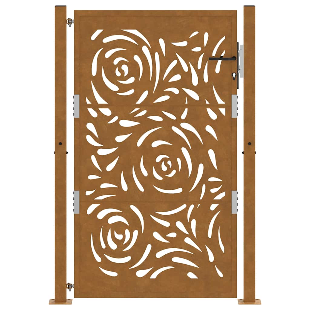Hageport 100x150 cm værbestandig stål flammedesign