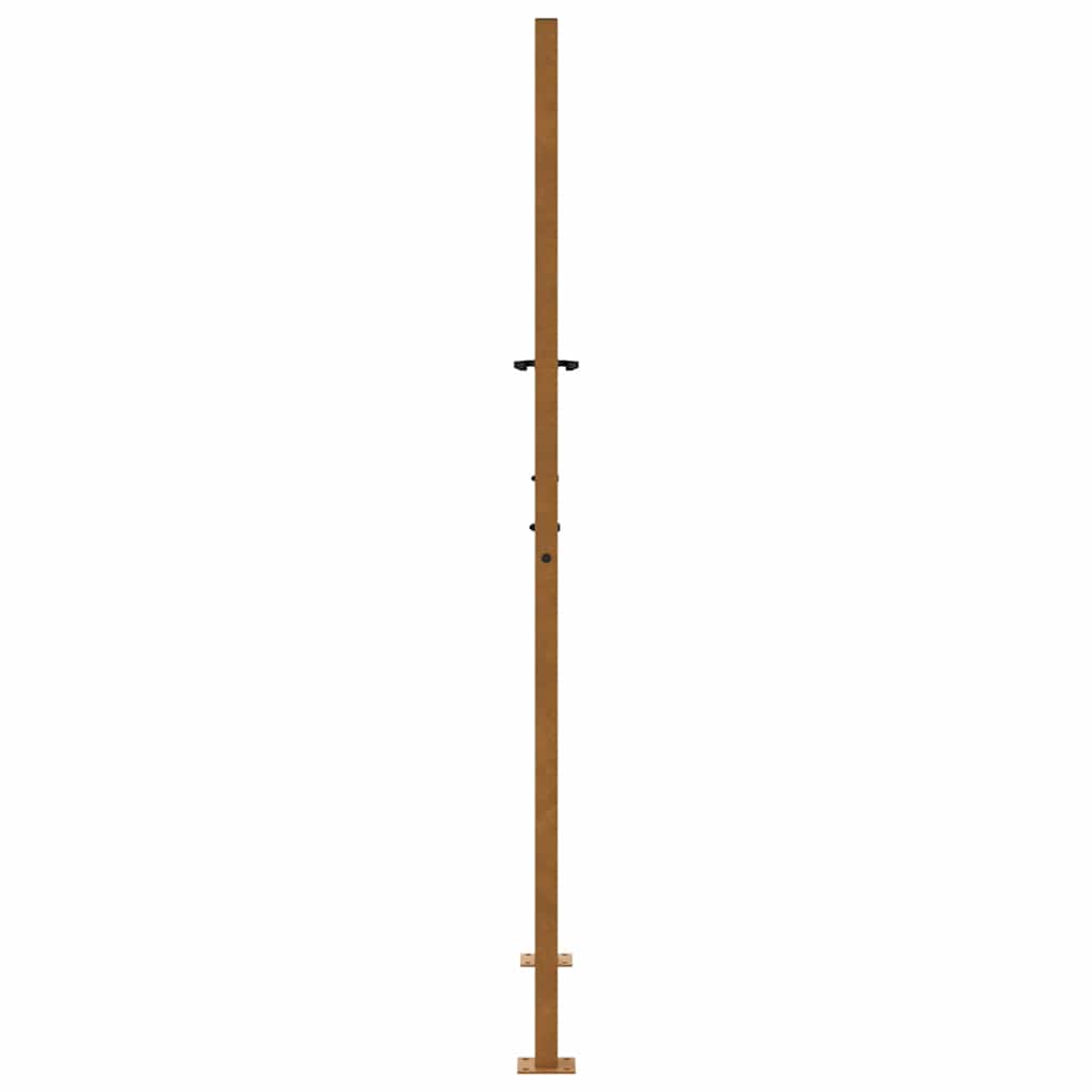 Hageport 100x175 cm værbestandig stål flammedesign