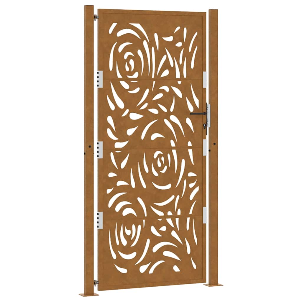 Hageport 100x200 cm værbestandig stål flammedesign