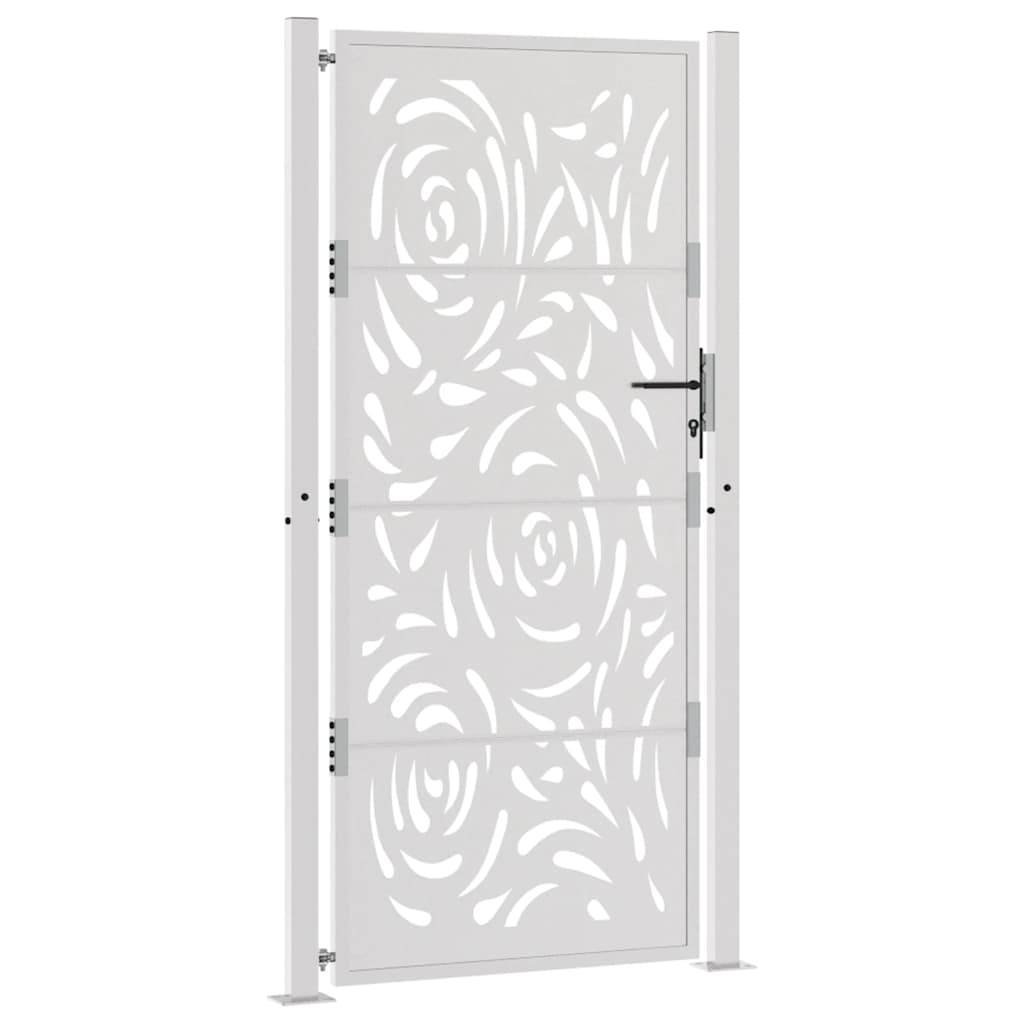 Hageport 100x200 cm værbestandig stål flammedesign