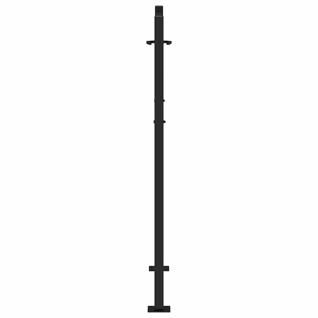 Hageport svart 100x125 cm stålkorsdesign