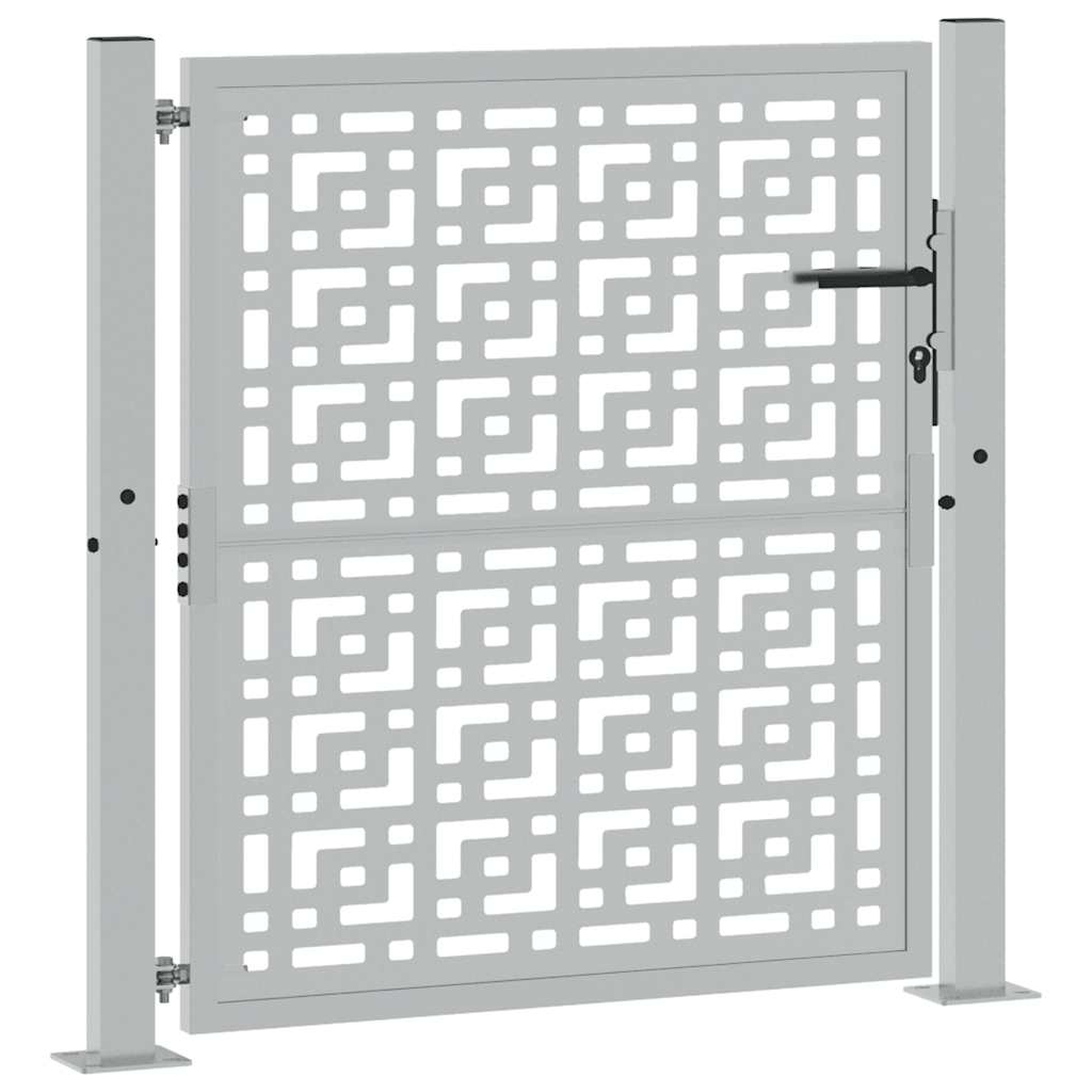 Hageport 100x100 cm værbestandig stålkorsdesign