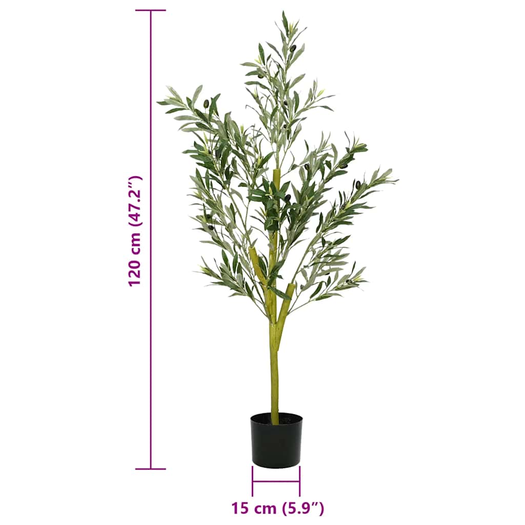 Kunstig oliventre 450 blader 120 cm grønn