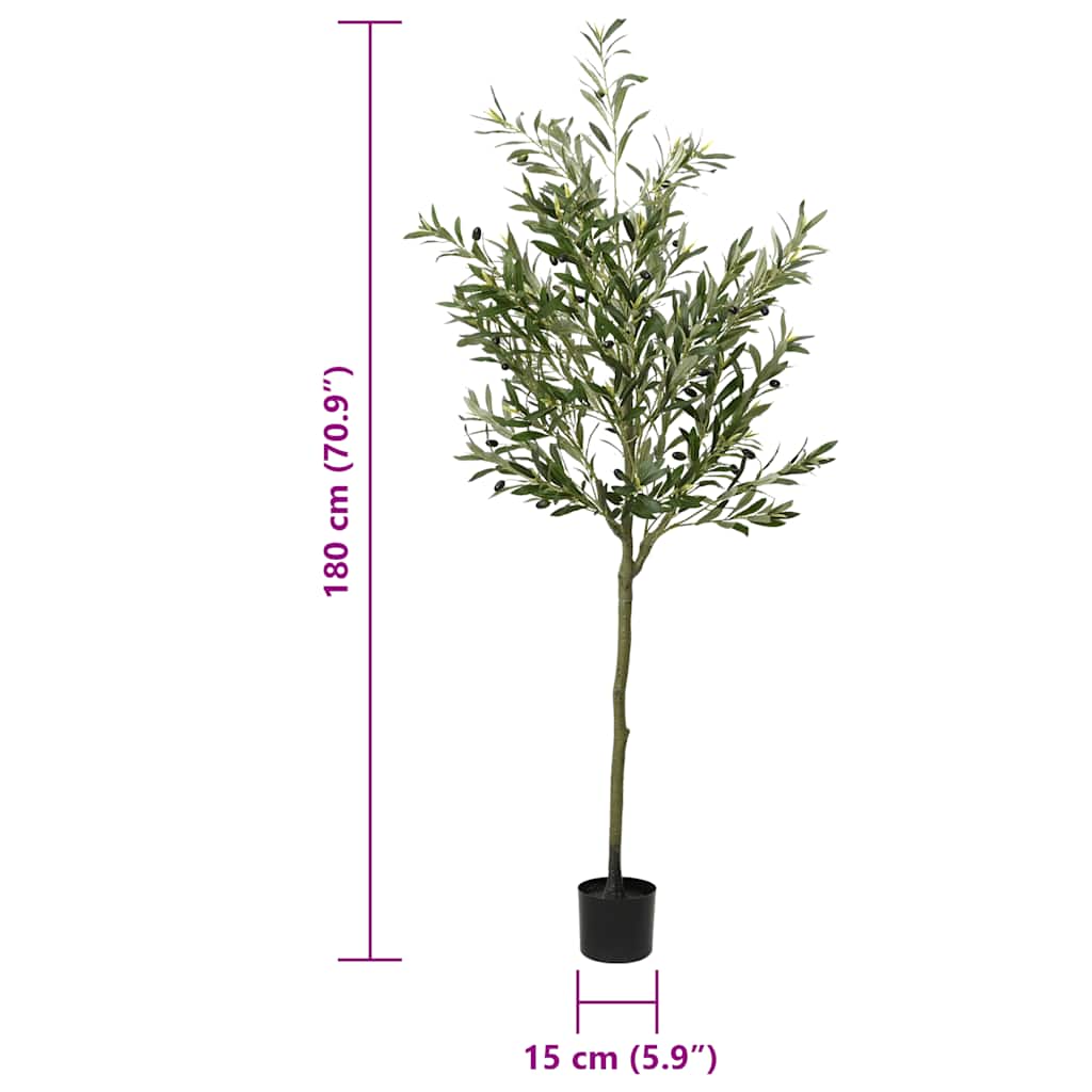Kunstig oliventre 700 blader 180 cm grønn
