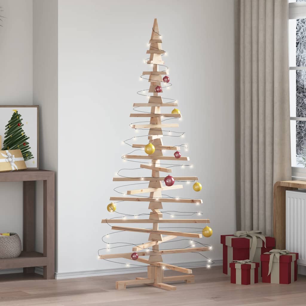 Juletre av tre til pynt 180 cm heltre furu
