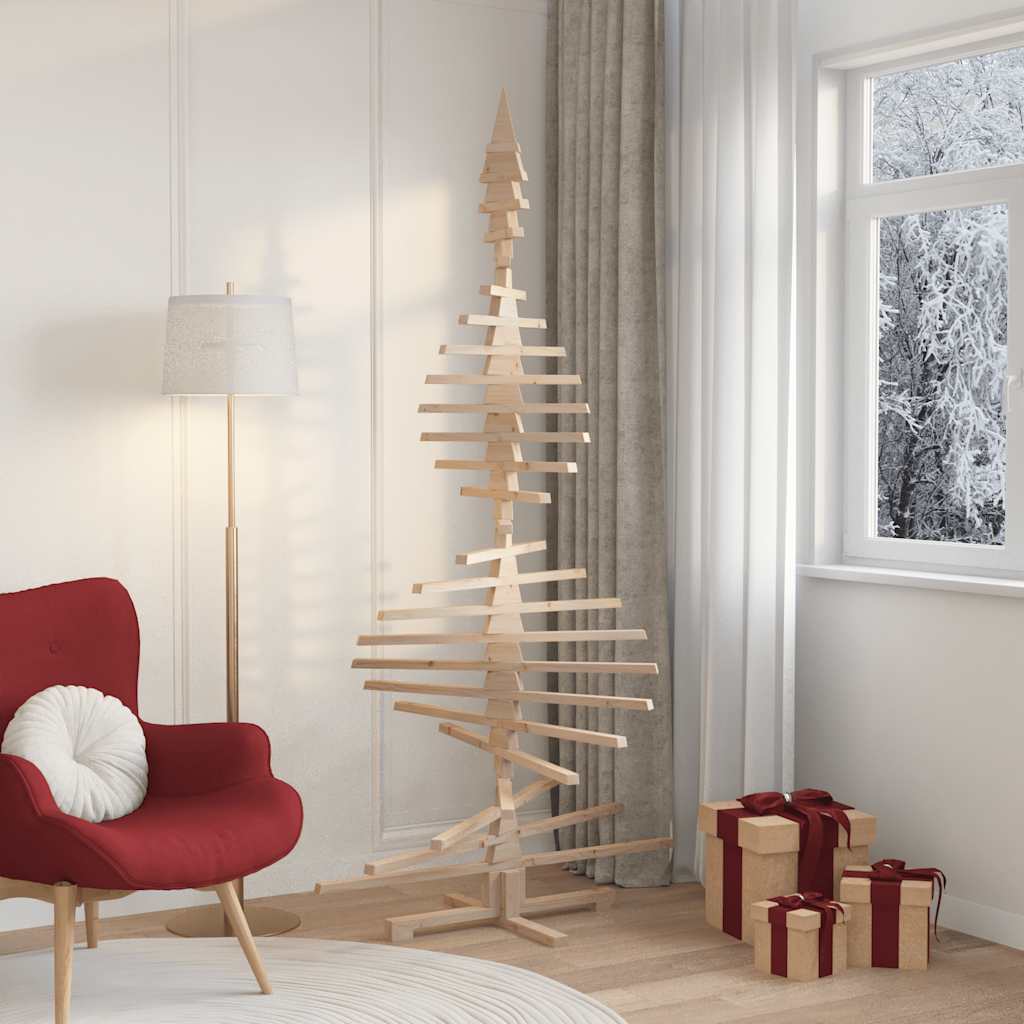 Juletre av tre til pynt 210 cm heltre furu