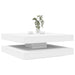 Salongbord 360-graders roterbart hvit 90x90x34,5 cm