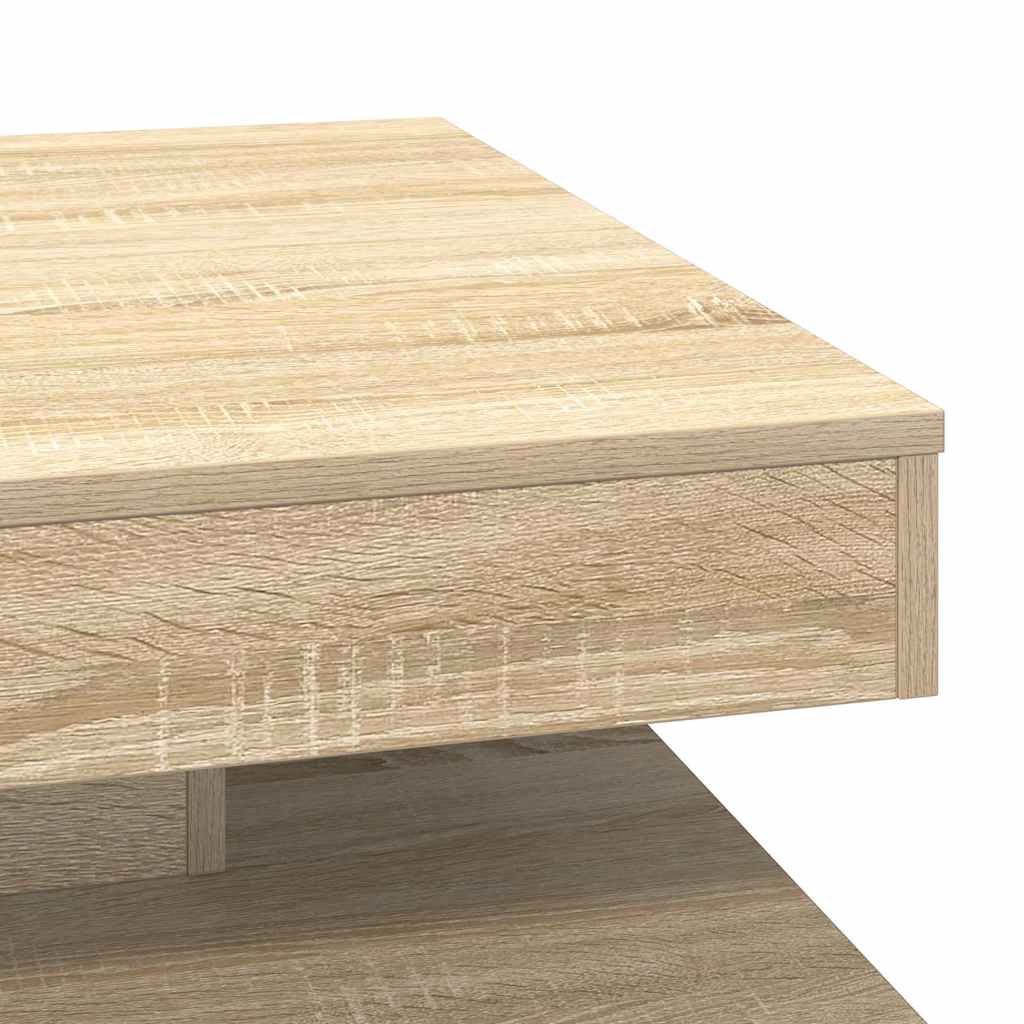 Salongbord 360-graders roterbart sonoma eik 70x70x34,5 cm