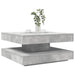 Salongbord 360-graders roterbart betonggrå 70x70x34,5 cm