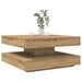Salongbord 360-graders roterbart artisan eik 70x70x34,5 cm