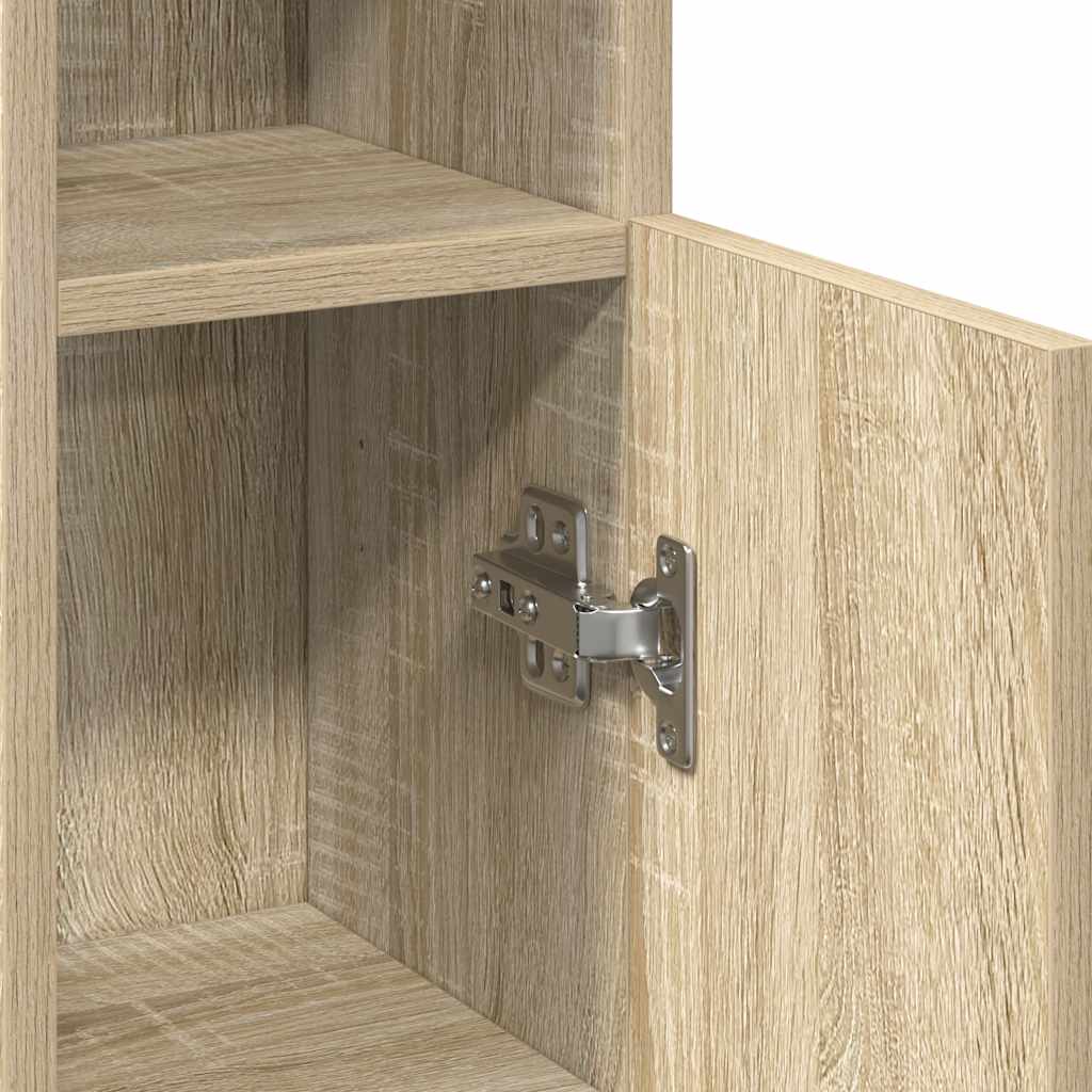 Baderomsskap med rulleholder sonoma eik 20,5x22x90 cm