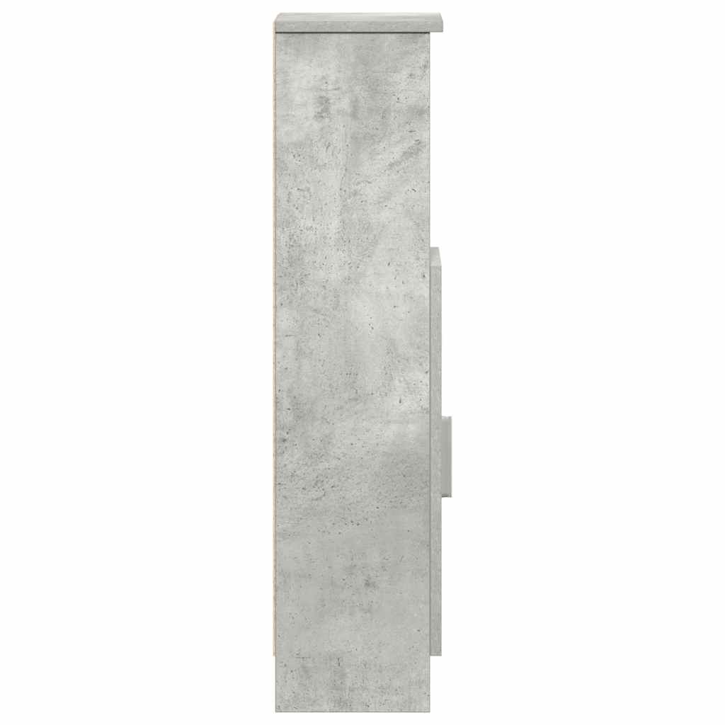 Baderomsskap med rulleholder betonggrå 20,5x22x90 cm