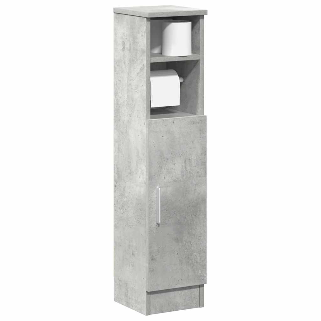 Baderomsskap med rulleholder betonggrå 20,5x22x90 cm