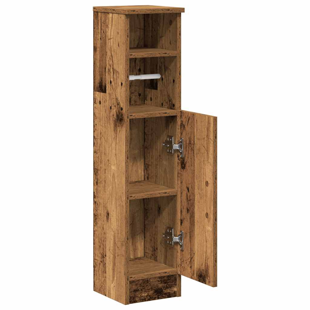Baderomsskap med rulleholder gammelt tre 20,5x22x90 cm vidaXL