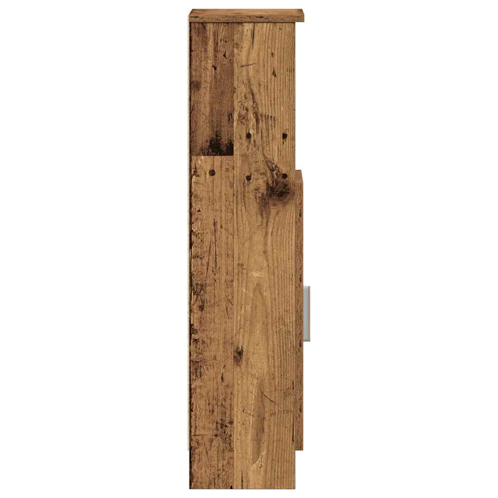 Baderomsskap med rulleholder gammelt tre 20,5x22x90 cm vidaXL
