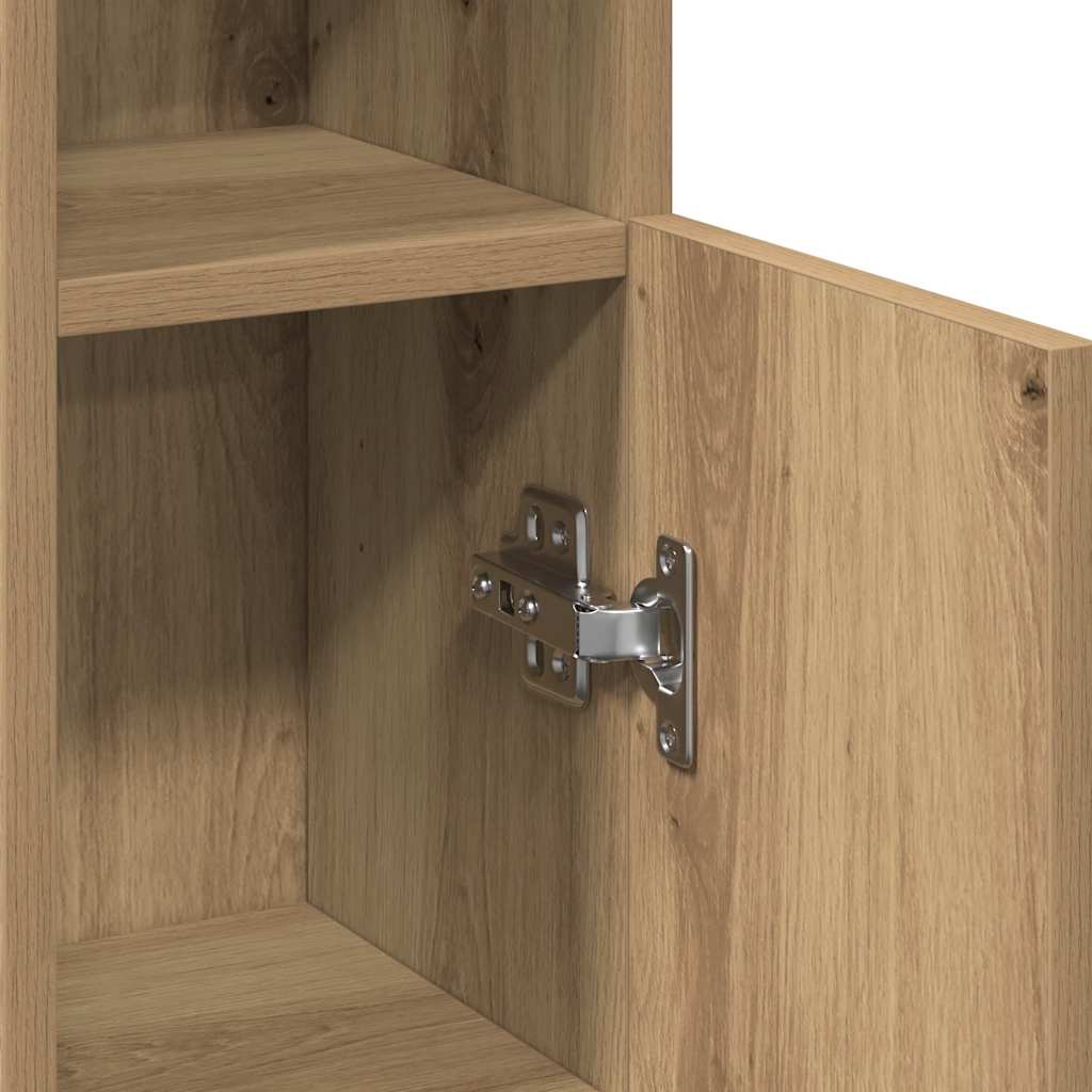 Baderomsskap med rulleholder artisan eik 20,5x22x90 cm