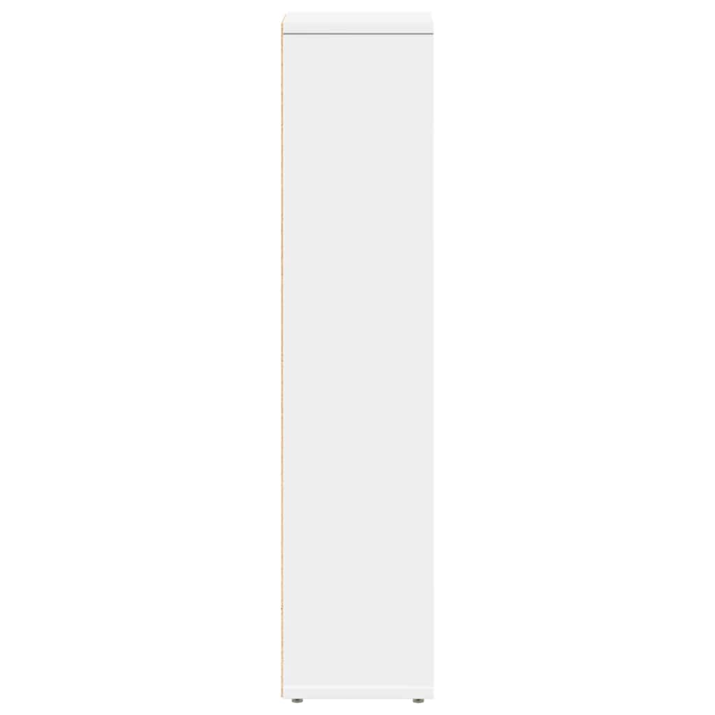 Baderomsskap med rulleholder hvit 20,5x20x90 cm