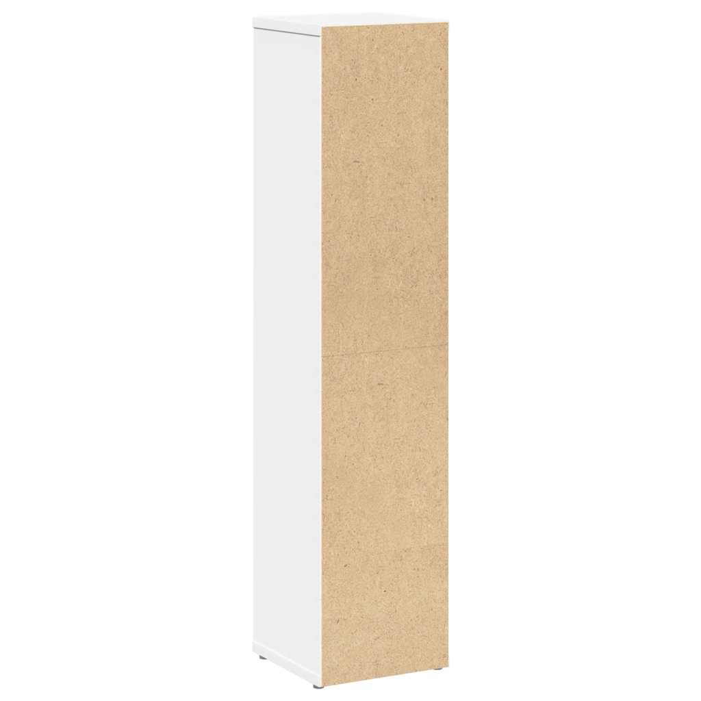 Baderomsskap med rulleholder hvit 20,5x20x90 cm