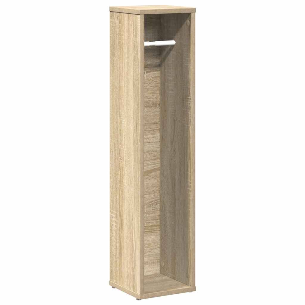 Baderomsskap med rulleholder sonoma eik 20,5x20x90 cm