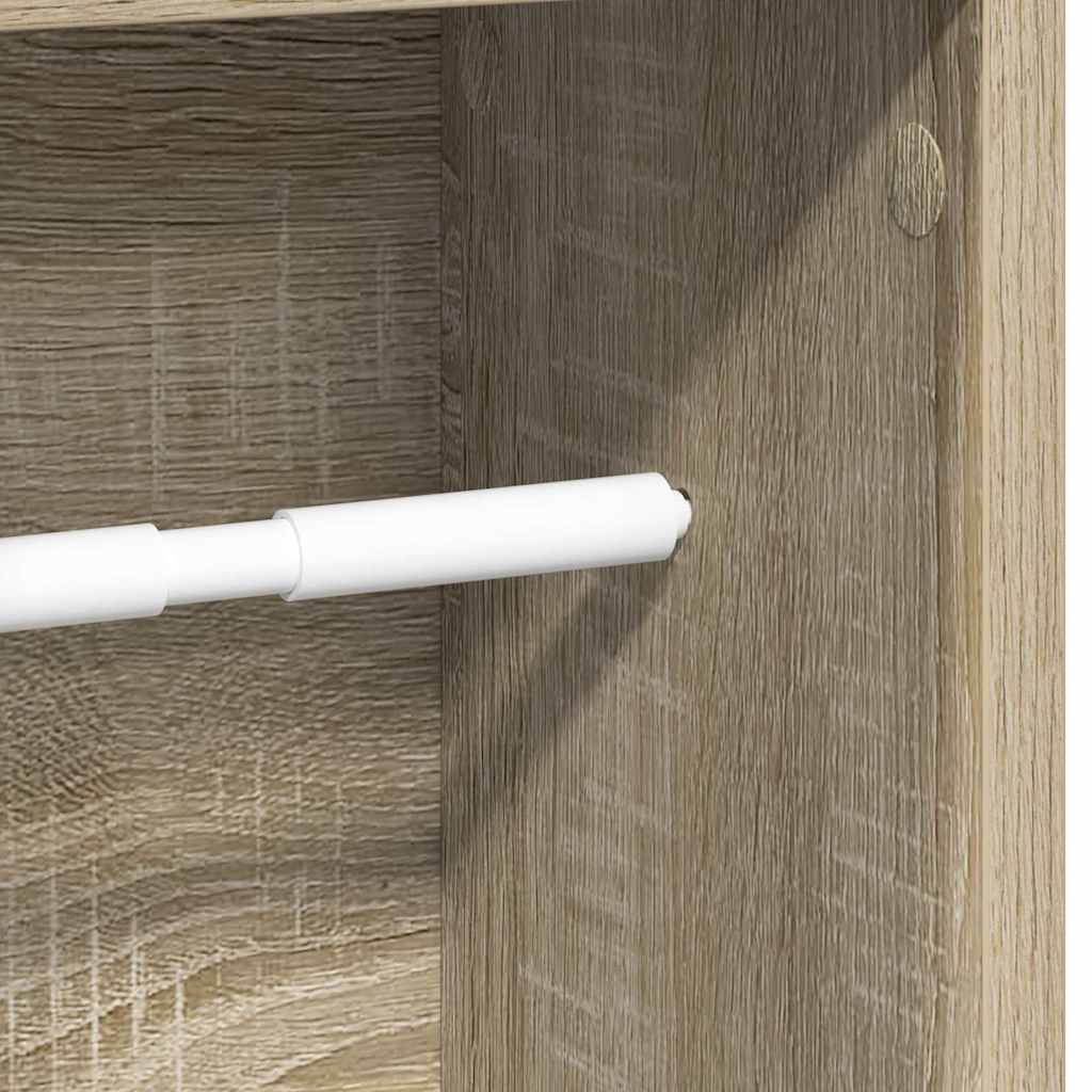 Baderomsskap med rulleholder sonoma eik 20,5x20x90 cm