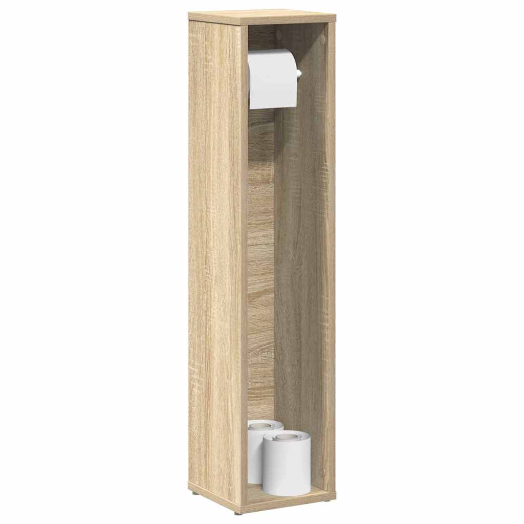 Baderomsskap med rulleholder sonoma eik 20,5x20x90 cm