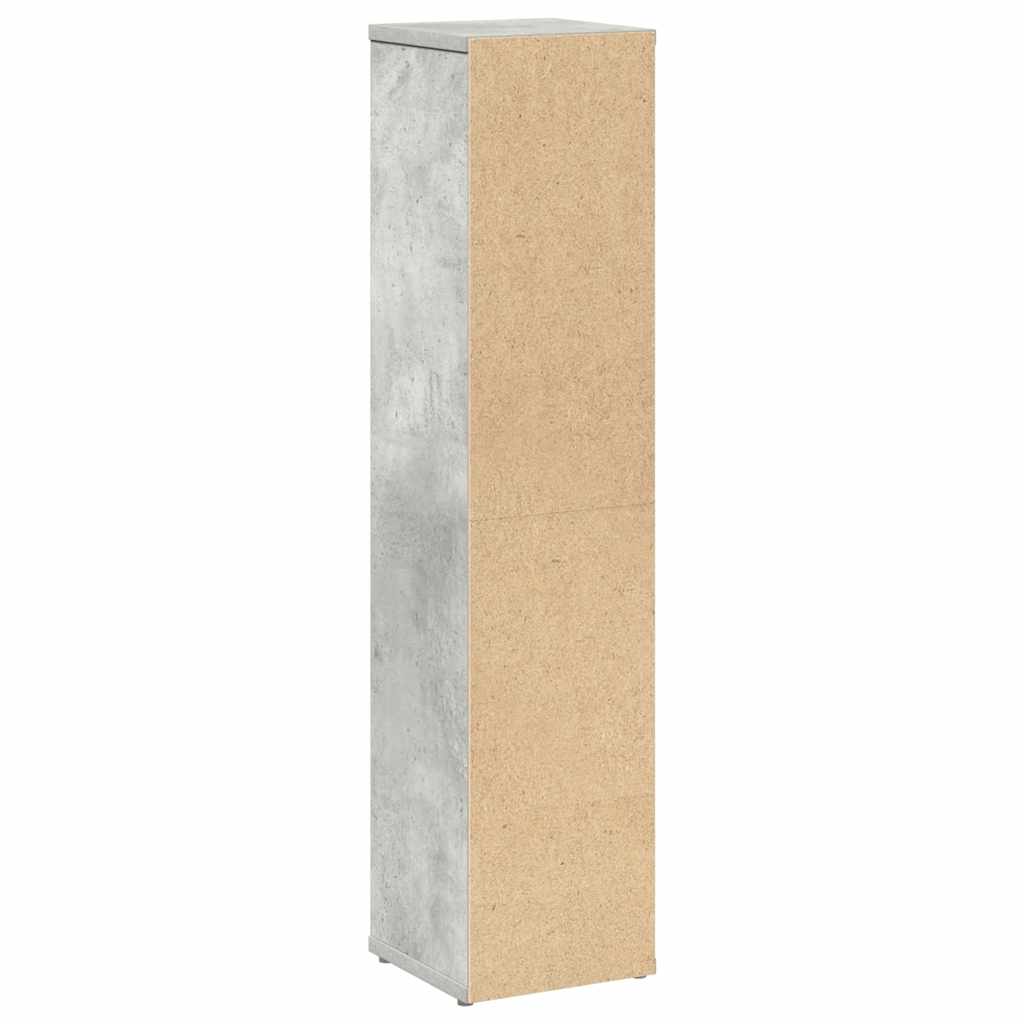 Baderomsskap med rulleholder betonggrå 20,5x20x90 cm