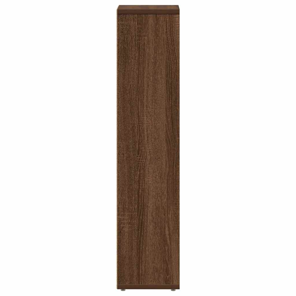 Baderomsskap med rulleholder brun eik 20,5x20x90 cm